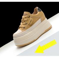 Zapatos de cuero genuino de vaca de 9cm Plataforma de zapatillas para mujer, tacones altos, estables para correr - details 43