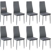 Sillas de Comedor Juego de 4 Sillas de Metal para Cocina, Silla de Mesa Comoda Silla con Asiento Tapizado, Negro - details 9