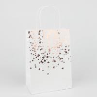 10 Uds. Bolsa de papel Kraft estampado en caliente bolsa de papel de amor bolsa de papel Kraft de cumpleaños con asa para compras de fiesta - details 2