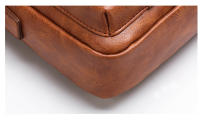 Bolso De Hombro Para Hombre De Cuero Vintage Lujo Bolso Mensajero Casual Bandolera Pequeña Bolso De Negocios Estilo Vintage - details 14