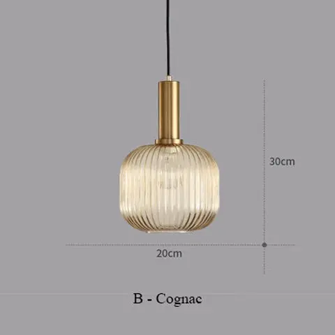 Lámpara colgante de techo de estilo nórdico para Bar, candelabro de cristal, accesorio de iluminación Vintage para restaurante/Di - 1
