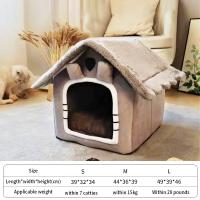 Cama plegable para perros y gatos, casa extraíble y lavable para mascotas, nido de interior - details 7