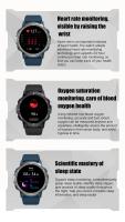 Reloj inteligente S52 resistente al agua, Smartwatch con llamadas, Bluetooth, frecuencia cardíaca, detección de oxígeno en sangre, Control de música, podómetro deportivo, nuevo - details 8