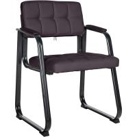 B Tapizada En Cuero Sintético I Silla De Espera con Reposabrazos I Silla Confidente con Base De Metal I Color:, Color:Negro - details 45
