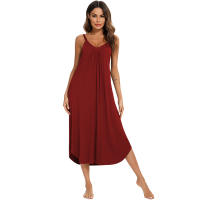 2025 Ropa de verano nueva, ropa de casa, ropa de mujer europea, camisón sexy con tirantes cómodos y de gran vuelo. - details 12