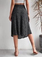 Mujeres 2025 Verano Primavera Boho Faldas largas Vestido Estampado floral Cintura elástica División Sexy Una línea Playa Maxi Falda - details 7
