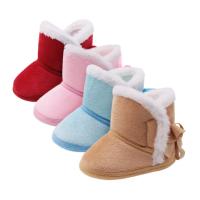 Botas De Nieve Para Bebés Invierno Calientes De Peluche Niños Niñas Antideslizantes Suela Suave Botines Recién Nacidos Unisex - details 0