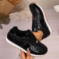 Zapatos deportivos de suela gruesa para mujer, talla grande, color liso, estilo de moda, 2024 - details 0