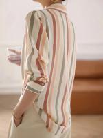 Nueva llegada Blusa Mujer para primavera otoño moda estampado de moda Camisa con botones para Mujer para el trabajo y Casual - details 2