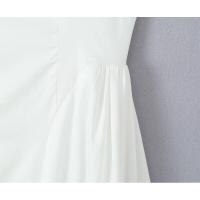 Vestido midi largo sin mangas para mujer, elegante con diseño sin espalda, cuello redondo, cinturilla, corte en A, ideal para fiestas y verano - details 6