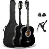 Pack de guitarra clásica española de tamaño 3/4 para niños XF de 3rd Avenue, Guitarra acústica con cuerdas de nylon, funda de transporte, cejilla y púas, Azul - details 11