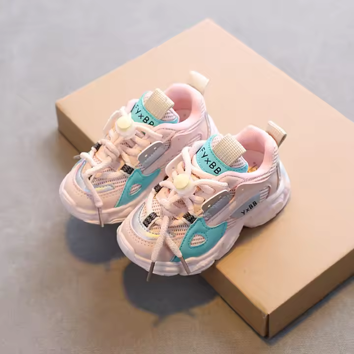 Zapatos informales para niños y niñas, zapatillas de malla de aire a la moda, clásicas, con cordones, transpirables, para correr, gran oferta, novedad - 1