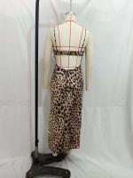 Vestido Midi de Moda Verano 2024 Estilo Interior con Estampado de Leopardo - details 4
