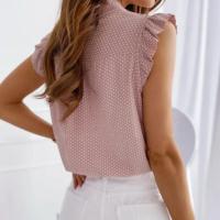 Top de verano para mujer elegante blusa sin mangas con volantes túnica sexy - details 3