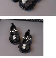 Zapatos de princesa para niña de 1 a 6 años, zapatos de cuero pequeños con lazo, zapatos de suela suave para niños pequeños - details 10