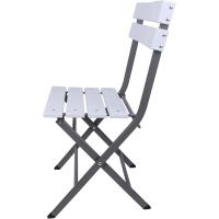 Set 2 Sillas De Exterior, Sillas Plegables, Acero Plástico, Gris Claro, Ahorro De Espacio, para Balcón Camping - Dimensiones AxANxFON: 78 x 37 x 45 cm - Art - details 14