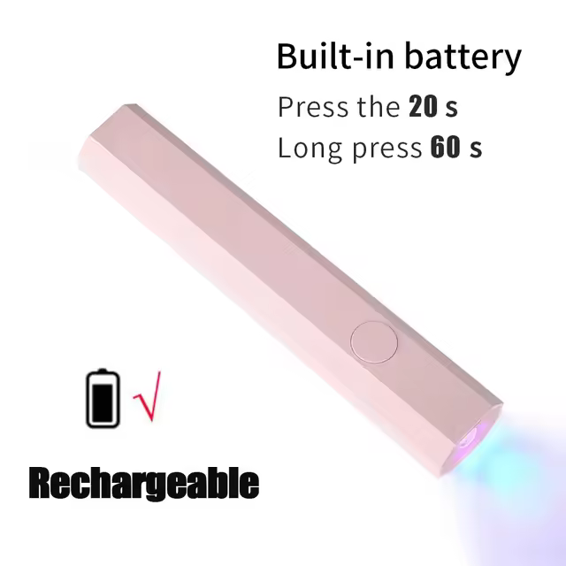 Lámpara de uñas LED UV/LED de mano con pantalla, pequeña luz UV portátil para Gel, 2 ajustes de temporizador - 1