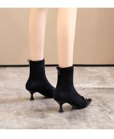 Nuevas botas delgadas versátiles, botines cortos de mujer, botines de tacón bajo de lana, comodidad para mujeres. - details 10