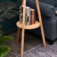 Lámpara de Pie Moderna para Dormitorio Estudio Salón con Luces E27 40W y Pulsador de Pie con Base Trípode Inoxidable 154cm - details 6