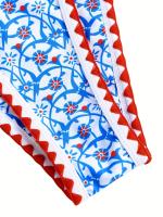 Bikini de 2 Piezas con Estampado Floral Estilo Boho Escote en V con Lazo en la Espalda Descubierta Corte Alto para Mujeres Moda - details 3