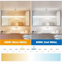 Lámpara LED Baño 18W 80cm Temperatura de Color Dual 4000K 6000K, 2000lm Lámpara Baño, Apliques Espejo de Baño Impermeable, Se Pueden Instalar en Espejos/Gabinetes/Paredes - details 23