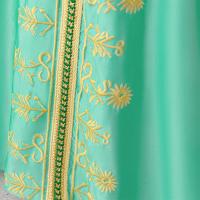 Vestido de princesa de manga larga bordado para niñas, disfraz de flores para niñas, vestido árabe de Dubái, bata musulmana de Ramadán. - details 24