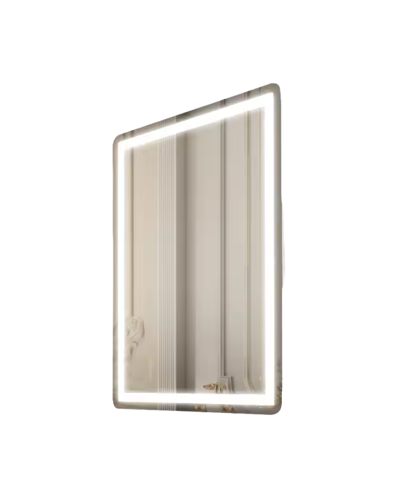 SucceBuy Espejo de baño LED, montado en la pared, iluminado frontal y retroiluminado, antivaho, temperatura regulable en 3 colores para una rutina de maquillaje impecable - 1