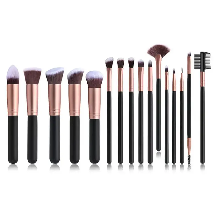 Set de Pinceles de Maquillaje de Alta Calidad de 16 Piezas Brochas Sintéticas para Cara y Ojos para Corrector de Polvo de Base Blush Eyeshadow - 1