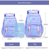 Mochila escolar primaria para niñas en rosa y morado, mochila para libros de estudiantes, mochila impermeable para la escuela, regalo para niños - details 1