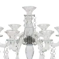 Candelabro de cristal transparente de 7 brazos, candelabro independiente para regalo de fiesta de cumpleaños y boda, decoración de iluminación - details 3
