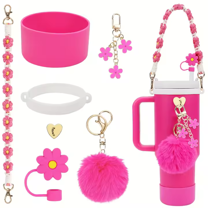 Kit de Accesorios para Botella de Agua Colorida de 7 Piezas Apto para Todas las Tazas - 1