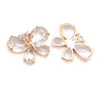 Colgantes de Mariposa de Vidrio de Zirconia de Brasso Dorado 18K Collar Aretes de Alta Calidad Accesorios de Joyería DIY - details 35