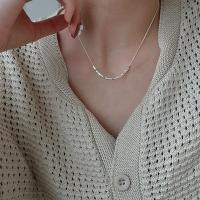Collar Cuadrado Miniatura de Lujo para Mujer, Diseño Minimalista Trendy, Perla Decorativa, Collar Clavícula Versátil para Verano - details 10