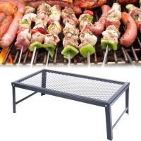 Barbacoa portátil para acampar, utensilios de cocina para exteriores, sartén, hervidor de agua, rejilla de red - details 0