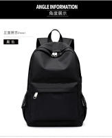 Mochila casual de color sólido, mochila de viaje con carga USB de gran capacidad, bolso universitario - details 3
