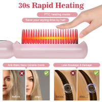 Alisador de Cabello de Iones Negativos de Diseño Nuevo Peine Caliente para Alisar y Cuidar el Cabello Anti-Escaldado, Adecuado para Todos los Estilos de Cabello - details 9