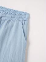 Pantalones cortos Cargo de lino con múltiples bolsillos para hombre, pantalones cortos con cordón de cintura a la moda para exteriores - details 19