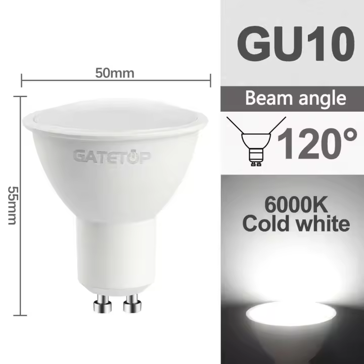 Luz de Punto LED 5W a 9W Lámpara Halógena de 40W para Iluminación del Hogar - 1