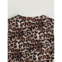 BUNO-Chaleco de leopardo para mujer, Top con cuello en V y una hilera de botones, informal, corto, sin mangas, novedad de primavera y verano 2025 - details 8