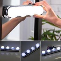 Luz de espejo de maquillaje de 4 bombillas, faro instalado, conveniente ventosa, lámpara de maquillaje, luz de espejo LED, regalo alimentado por batería - details 2