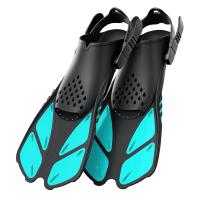 Aletas De Natación Ajustables Para Adultos Y Mujeres Zapatos De Escuba Diving De Silicona Con Hebilla Abierta Tamaño Viaje - details 11