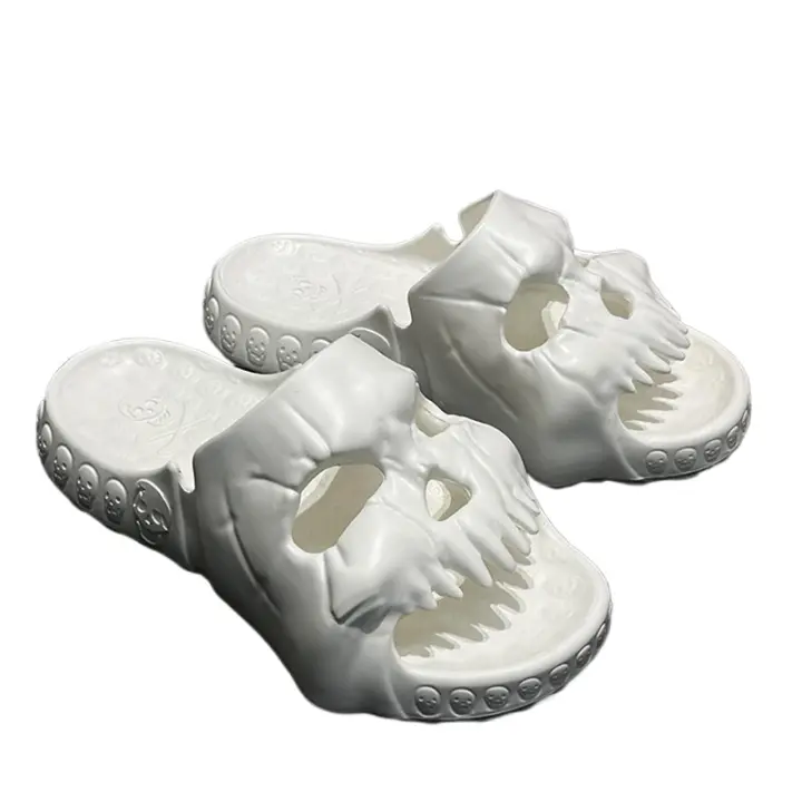 Zapatillas de Hombre con Diseño de Calavera Sandalias de Playa Antideslizantes con Suela Gruesa - 1