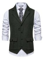 Chaleco elegante en espiga para hombre, para banquetes de negocios y bodas, chaleco informal elegante y cómodo para hombre - details 20