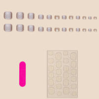Uñas de los pies postizas cuadradas, uñas naturales irrompibles, simples, para ir de compras, viajar y citas - details 2