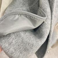 Chaqueta de Abrigo de Lana Doble Cara de Alta Gama Mango de Piel de Zorro Desmontable - details 5