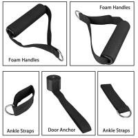 Bandas de resistencia ejercicio conjunto Pull Band 5 tubo aros de goma de banda de potencia entrenamiento de fuerza de aptitud de los hombres las mujeres - details 3