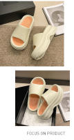 Zapatillas de suela gruesa de 7 cm, las mujeres usan la versión coreana de sandalias de tacón alto de una palabra en verano - details 12