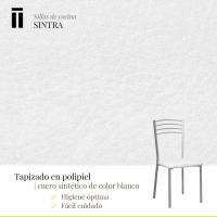 Pack de 2 Sillas de Cocina |   Asientos de Polipiel Blanco |   modelo - details 2