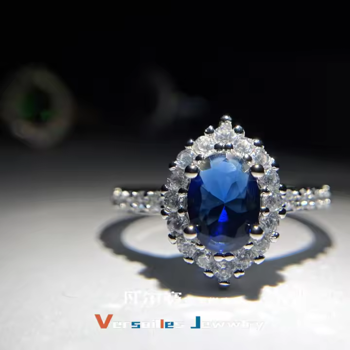 Anillo de Sangre de Pájaro de Zirconio Plateado de Alta Gama Retro Color de Moda para Mujeres - 1