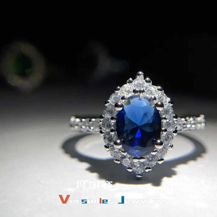 Anillo de Sangre de Pájaro de Zirconio Plateado de Alta Gama Retro Color de Moda para Mujeres - 1